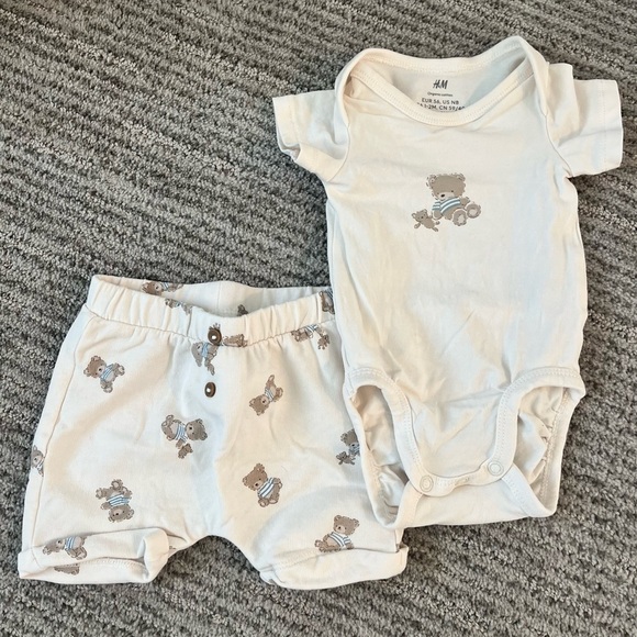 Baby Newborn Teddy Bear Short Outfit Set - Picture 1 of 3